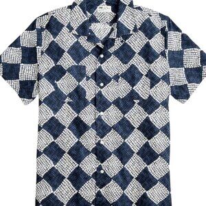 J.Crew slub cotton camp-collar shirt Blue Medium